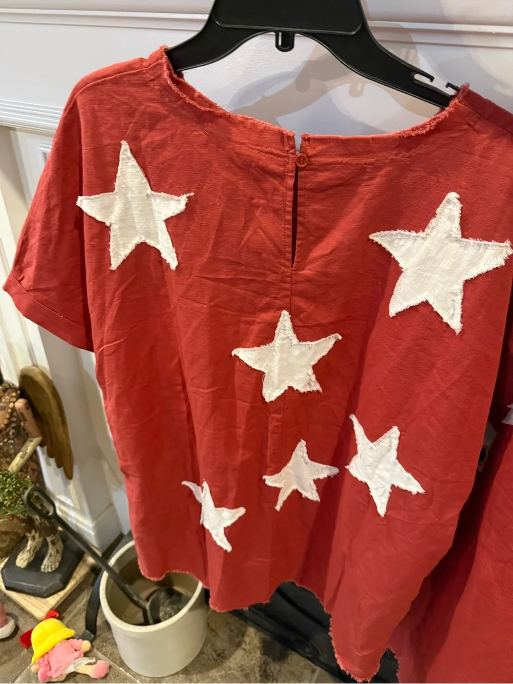 Women's Red Star Print Pantsuit - Casual Two-Piece Set
